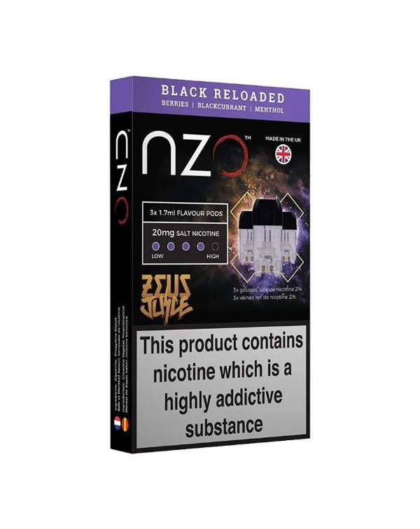 NZO 20mg Zeus Salt Cartridges with Red Liquids Nic...